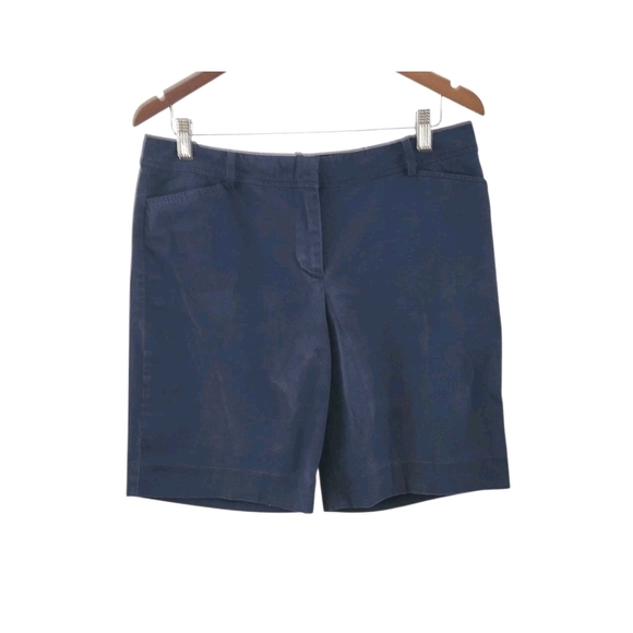 Talbots Perfect Short Navy Blue Womens 10P 10 Petite Cotton Spandex - Picture 1 of 7